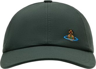 Vivienne Westwood Uni Colour Baseball Cap - Dames - Petten - Groen - ONE Size - Katoen - Accessoires