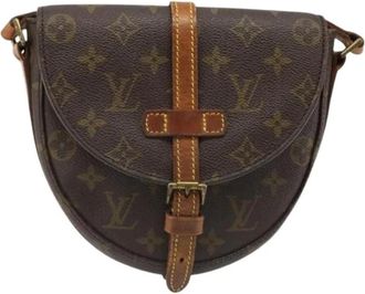 Louis Vuitton Pre-owned Monogram Canvas Shoulder Bag - Dames - Vintage Schoudertas - Bruin - ONE Size - Leer - Vintage