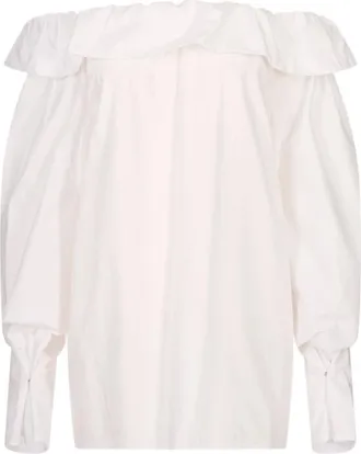 Msgm Mujer, Blusas y Camisas, Blanco, Talla: XS