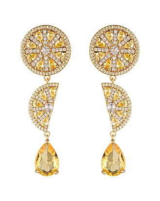 Eyecandy LA Eye Candy La Cz Lemon Squeeze Drop Earrings