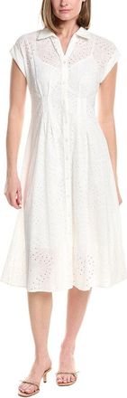 Julia Jordan Eyelet Embroidery Midi Dress
