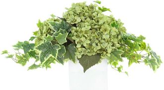 Creative Displays Inc. Handmade Faux Hydrangea & Ivy Arrangement In Square Pot