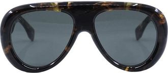 Gucci GG1909S Tortoiseshell Aviator Sunglasses - Brown