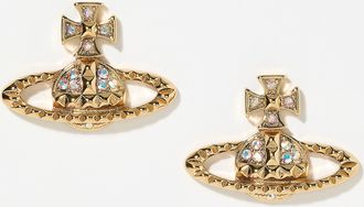 Vivienne Westwood Womens Mayfair golden bas-relief earrings