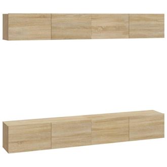 vidaXL Vidaxl - Muebles De Tv 4 Piezas Roble Sonoma 100x30x30 Cm