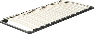Beliani Somier De L&aacute;minas Independiente 90 X 200 Cm Estructura De Metal 24 Listones De Madera Combourg