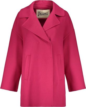 Herno Elegant Jas - Dames - Mantel - Roze - S - Wol - Jassen