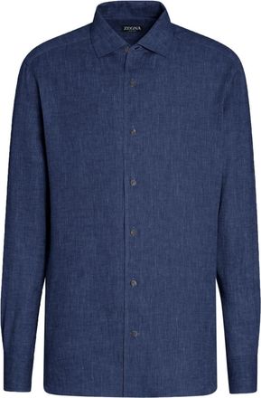 Ermenegildo Zegna Oasi Lino linen shirt - men - Linen/Flax - 3XL - Blue