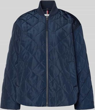 Tommy Hilfiger Regular Fit Bomberjacke mit College-Kragen in Marine, Größe XXL
