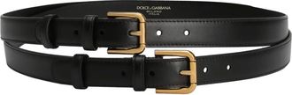 Dolce & Gabbana Cintura doppia in pelle - Nero