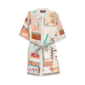 Alemais Kleedjes, Dames, Veelkleurig, XS, Katoen, Michelle Mini Jurk
