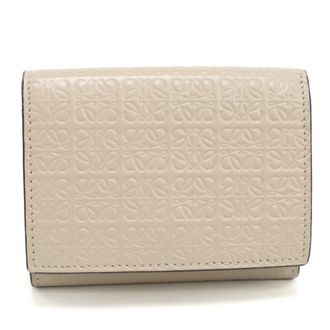 Loewe Beige Leather Wallet (Tri-Fold) (Pre-Owned)