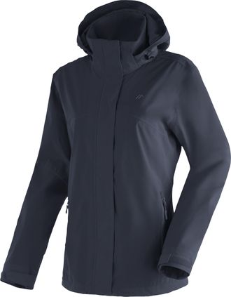 Maier Sports Regenjacke MAIER SPORTS Metor rec W, Damen, Gr. 76, blau (dunkelblau), 100% Polyester, Jacken Regenjacke, Damen Jacke mit Kapuze, Windjacke wasserdich
