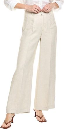 Frame Denim Le Slim Palazzo Modernist Pocket Linen-Blend Pant