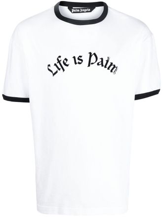 Palm Angels T-shirt met tekst - Wit