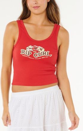 Rip Curl Bells Crop Graphic Tank in Deep Red at Nordstrom, Size X-Small