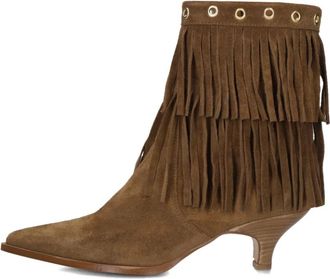 Lina Locchi Az 52 Enkellaarsjes - Dames - Cowboylaarzen - Bruin - 37 EU - Leer - Schoenen