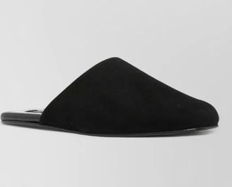 Maneb&igrave; suede leather flat closed toe slippers