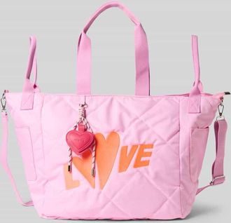 Miss Goodlife Shopper mit Stitching Modell Love in Rosa, Gr&ouml;&szlig;e 1