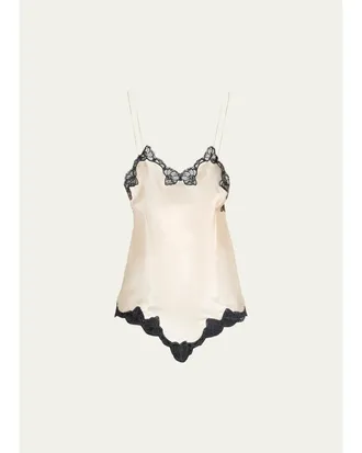 Isabel Marant Amael Lace-Trim Silk Cami Top