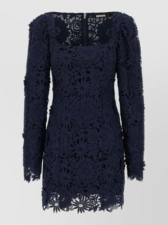 Rotate floral lace mini dress long sleeves