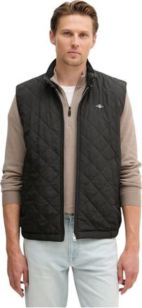 GANT Gewatteerd Windjack Vest - Heren - Bodywarmers - Zwart - S - Polyester - Jassen