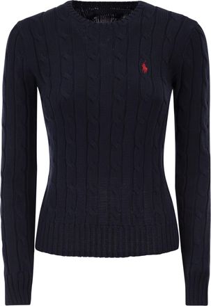 Polo Ralph Lauren katoenen kabelgebreide trui met ronde hals
