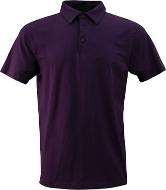 Lords of Harlech Pietro Stretch Cotton Polo Shirt Serious Floral in Plum at Nordstrom, Size Xx-Large