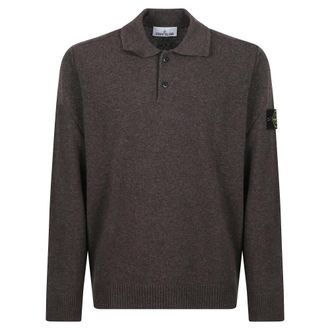 Stone Island Truien - Heren - Ronde hals truien - Bruin - L - Leer - Truien & Vesten