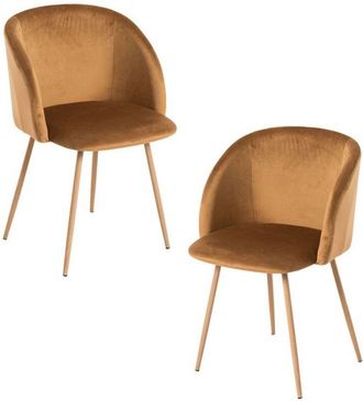 Regalos Miguel Packs Sillas Comedor - Pack 2 Sillas Velt Terciopelo - Marr&oacute;n