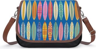 Generic Surf Board Colorful Fashion Womens Crossbody Bags Novelty Handbag Shoulder Bag Purse
