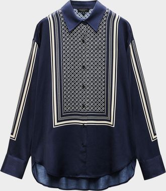 Rag & Bone Jessica Printed Long-Sleeve Shirt