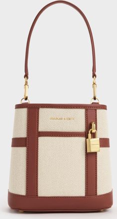 Charles & Keith Scottie Canvas Bucket Bag
