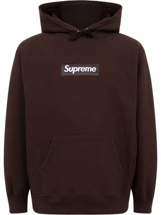 SUPREME Box Logo hoodie - unisex - Cotton - L - Brown