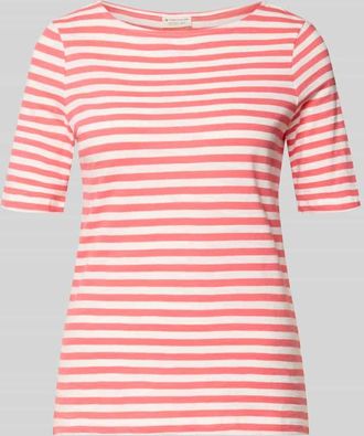 Tom Tailor Regular Fit T-Shirt aus reiner Baumwolle in Koralle, Gr&ouml;&szlig;e XXXL