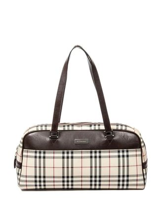 Burberry 2000s check-pattern top-handle bag - Neutrals