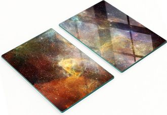 OEM Juego De Tablas De Cocina De Vidrio Templado Con Estampado Cosmos 2x40x52 Cm
