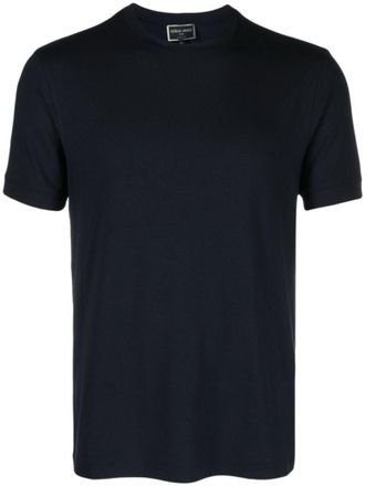 Giorgio Armani Navy Blue Cotton T-shirt