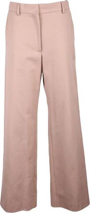 Dries Van Noten Wijde Broeken - Dames - Wijde Broeken - Roze - S - Katoen - Broeken