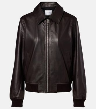 Yves Salomon Hooded leather blouson jacket