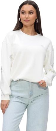 Nukus Suzanne Pullover Paillet - Dames - Sweatshirts - Wit - L - Polyester - Hoodies & sweatvesten