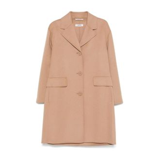 Max Mara Single-Breasted Coat - female - Max Mara - Single-Breasted Coats - Brown - XS - Coats