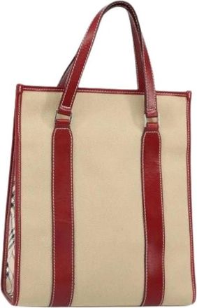 Burberry Pre-owned Canvas Tote Bag - Dames - Vintage Shopper - Beige - ONE Size - Vintage
