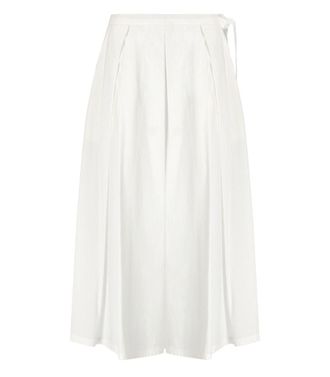 Max Mara Folk White Midi Skirt