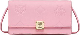 MCM Zip-Around Portemonnee - Dames - Portefeuilles - Roze - ONE Size - Leer - Accessoires