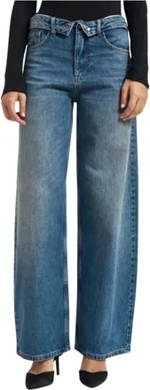 Liu Jo Jeans, Dames, Blauw, W28, Denim, Wide Jeans
