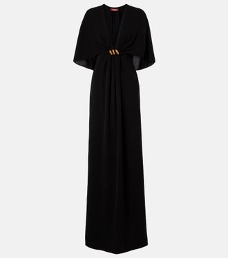 Max Mara Elegante caped cady gown