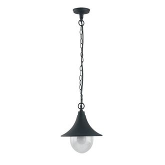 Netlighting PAVIA Outdoor Pendant Ceiling Light Black IP44 26cm