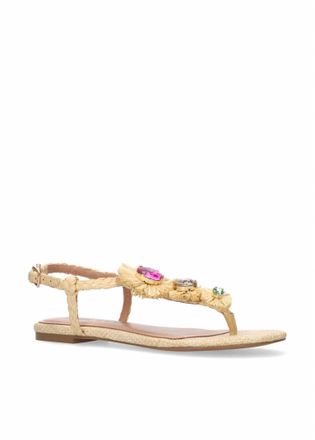 Bibi Lou Womens Vavin Embellished Sandal In Natural
