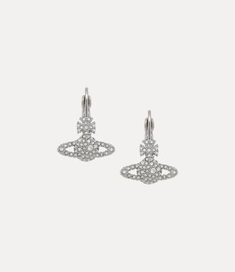 Vivienne Westwood Grace Bas Relief Earrings Silver Cubic Zirconia Women